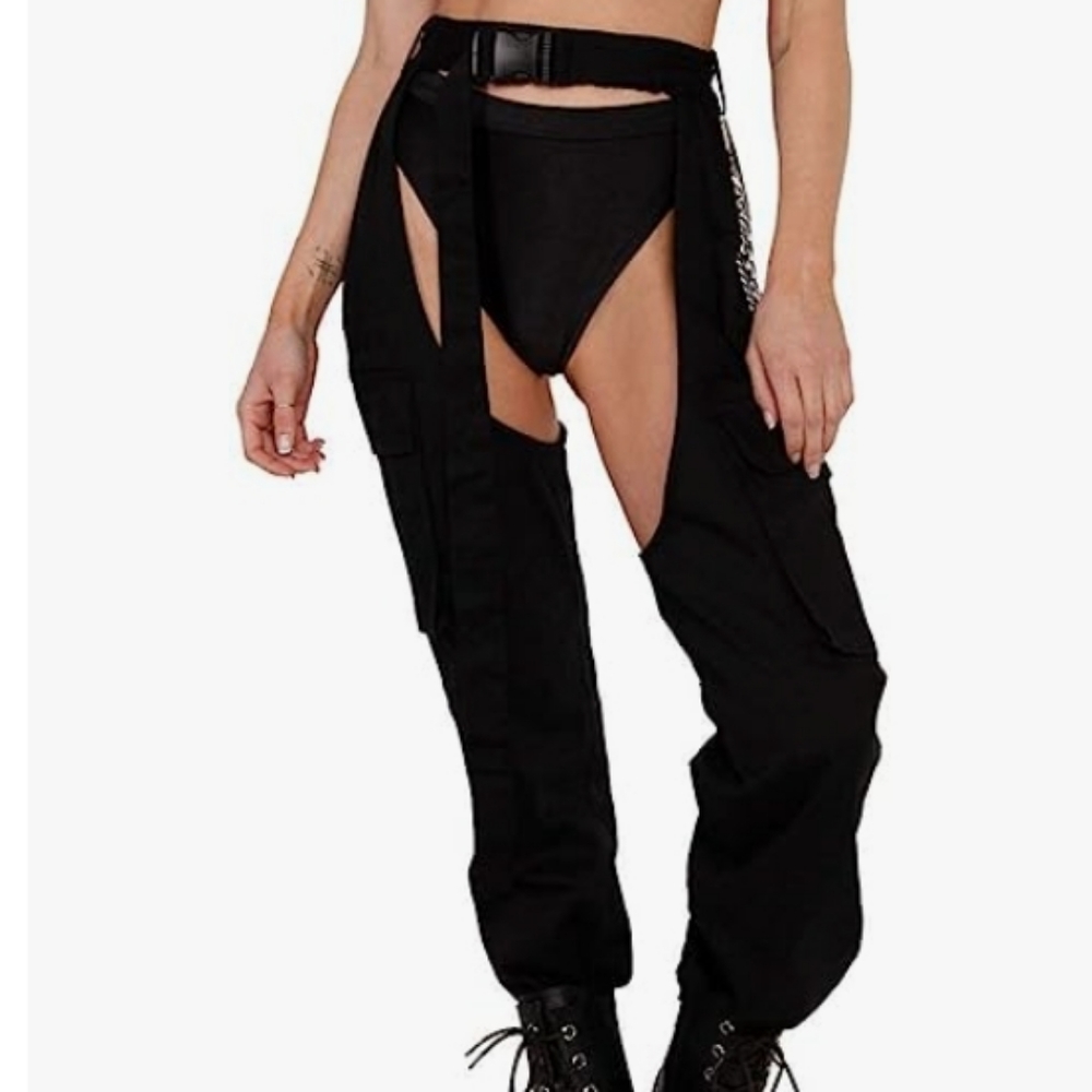 NWOT New iHeartRaves Black Chaps